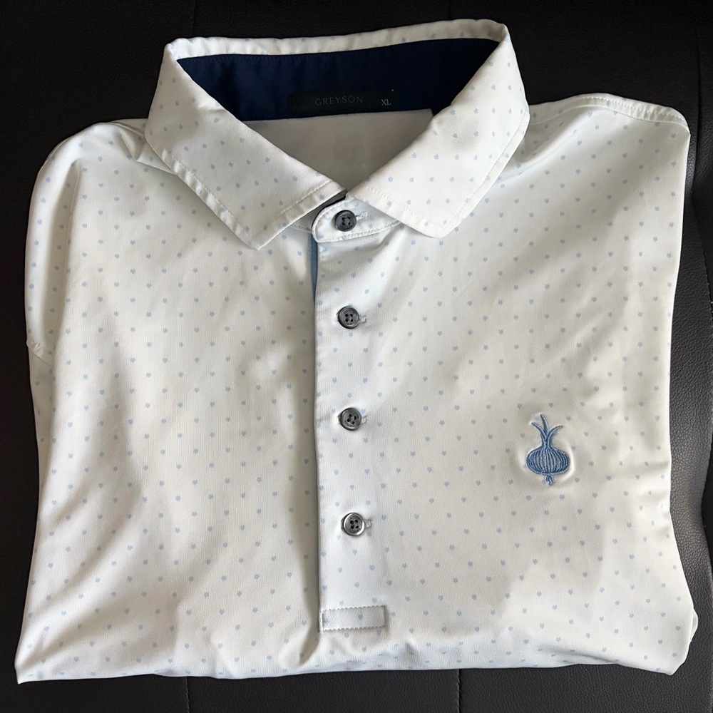 Ohoopee Match Club Greyson Men’s XL Extra Large Golf Polo Shirt Onion Hoop Cup